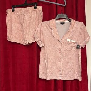 Women's Pink Paisley Pajama Set